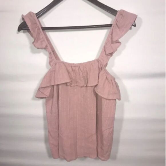 Sienna Sky Pink Ruffle Sleeveless Tank Top - Picture 6 of 11